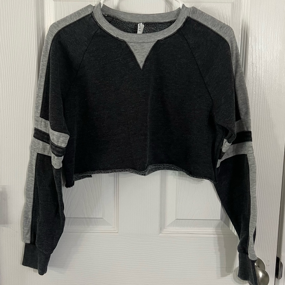 Zsupply crop top sweatshirt crew neck xs soft